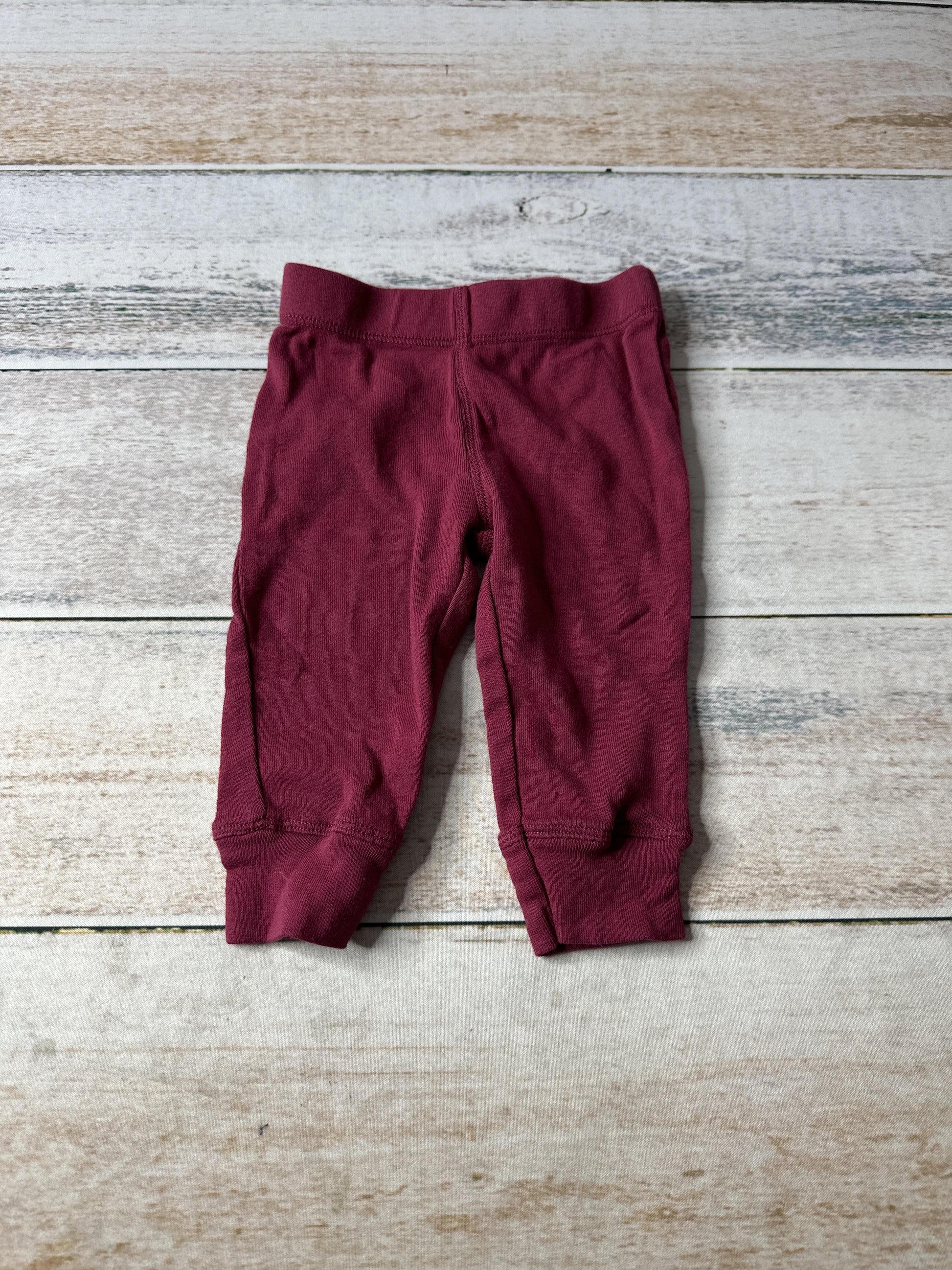 Leveret Girls Burgundy Pants Size: 3 months Burgundy