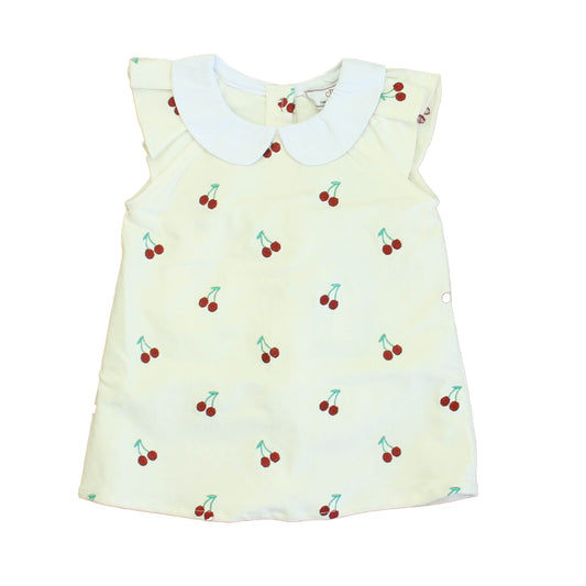 Classic Prep Girls Cannoli Cream with Cherries Dress Size: 12-24 Months Cannoli Cream with Cherries