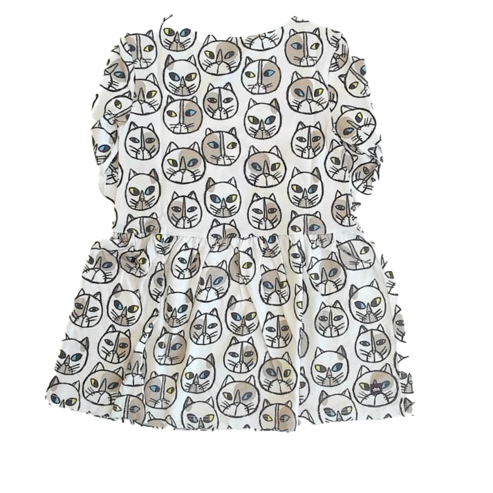 Tea Collection Girls Cat Skirted Dress Size: 4T Cat Skirted