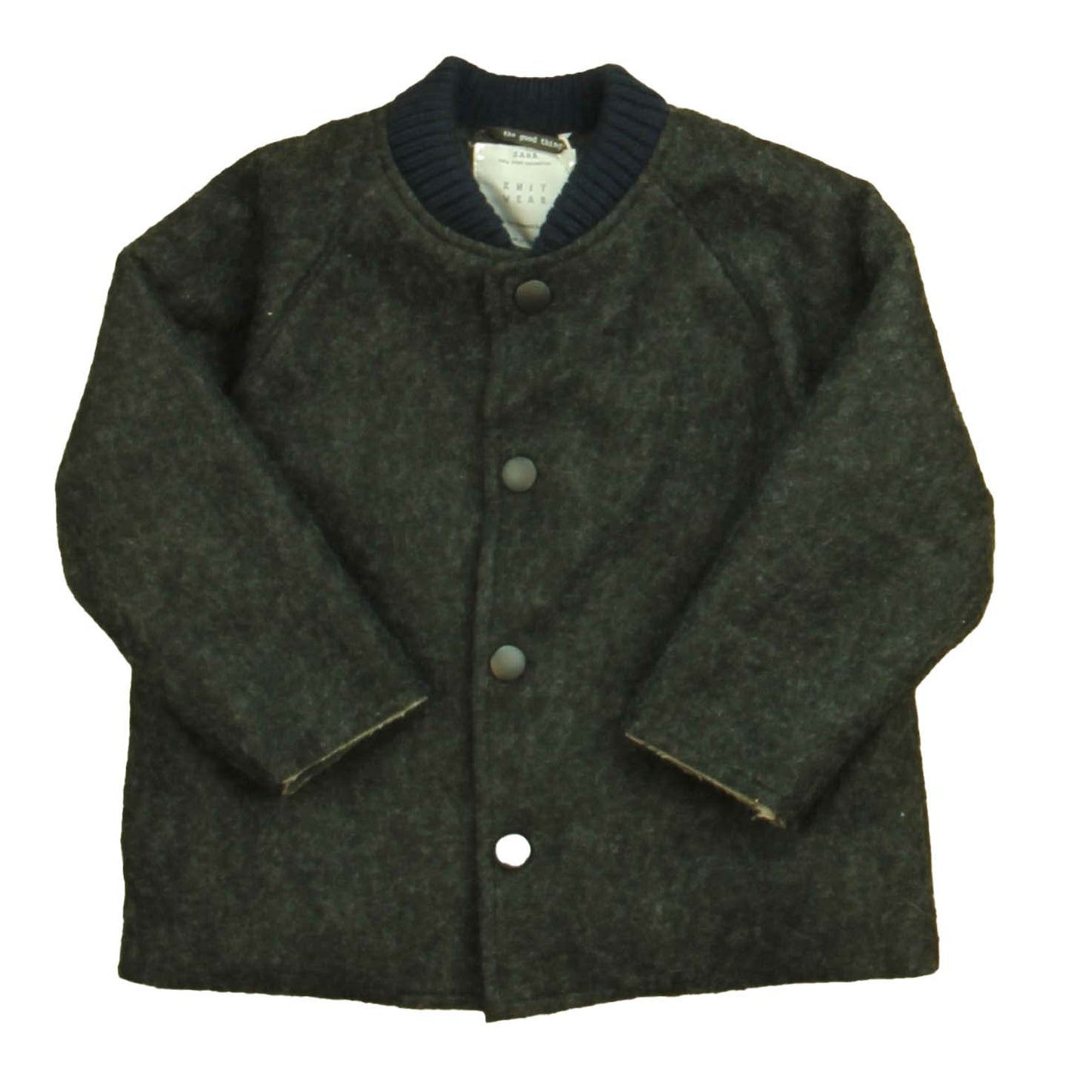 Zara Boys Charcoal Jacket Size: 12-18 Months Charcoal