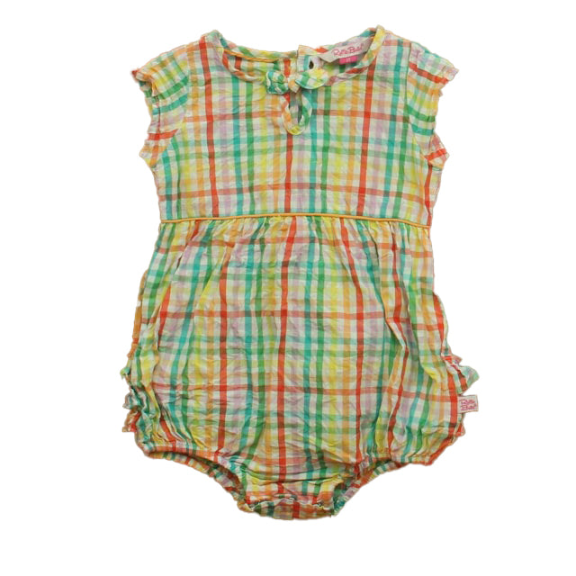 Ruffle Butts Girls Check Romper Size: 2T