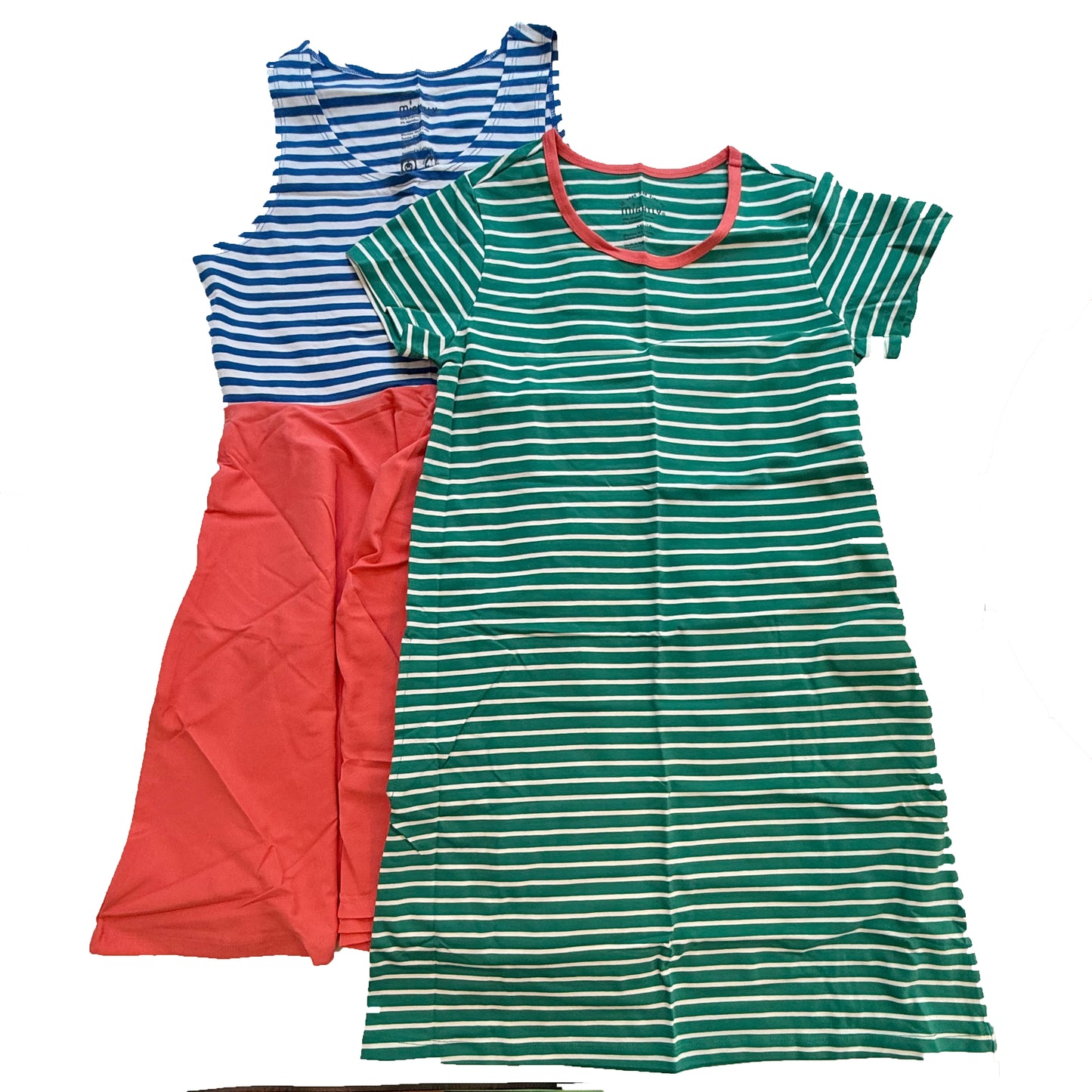 Mightly Girls Coral | Blue | Green Dress Size: 6-14 Years Coral | Blue | Green