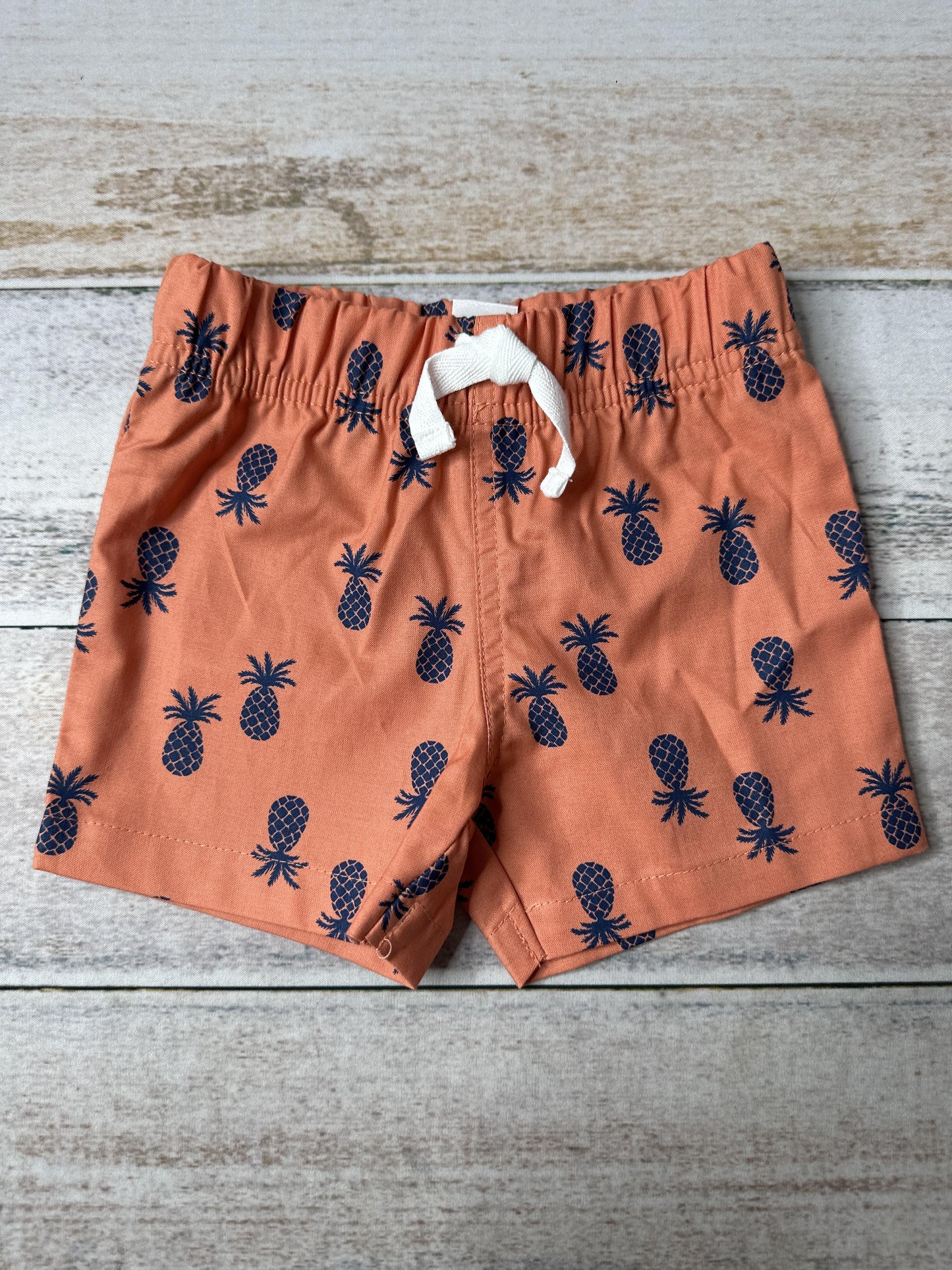 Carters Boys Coral | Navy Blue Shorts Size: 6 months Coral | Navy Blue