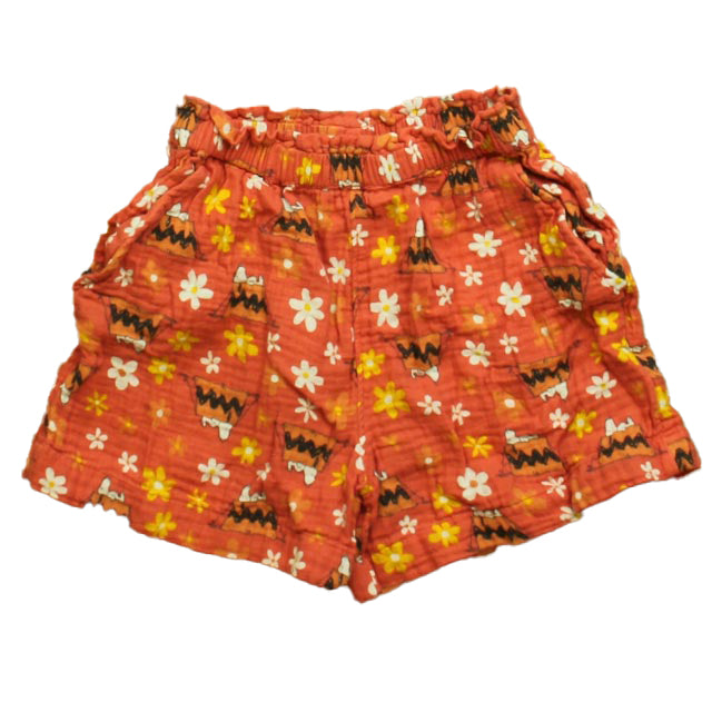 Hanna Andersson Girls Coral Snoopy Shorts Size: 4T Coral Snoopy