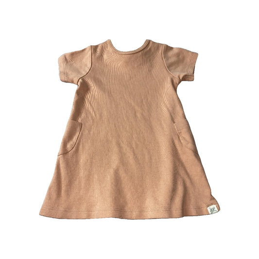 Little Lentil Girls Coral Dress Size: 12-18 months Coral