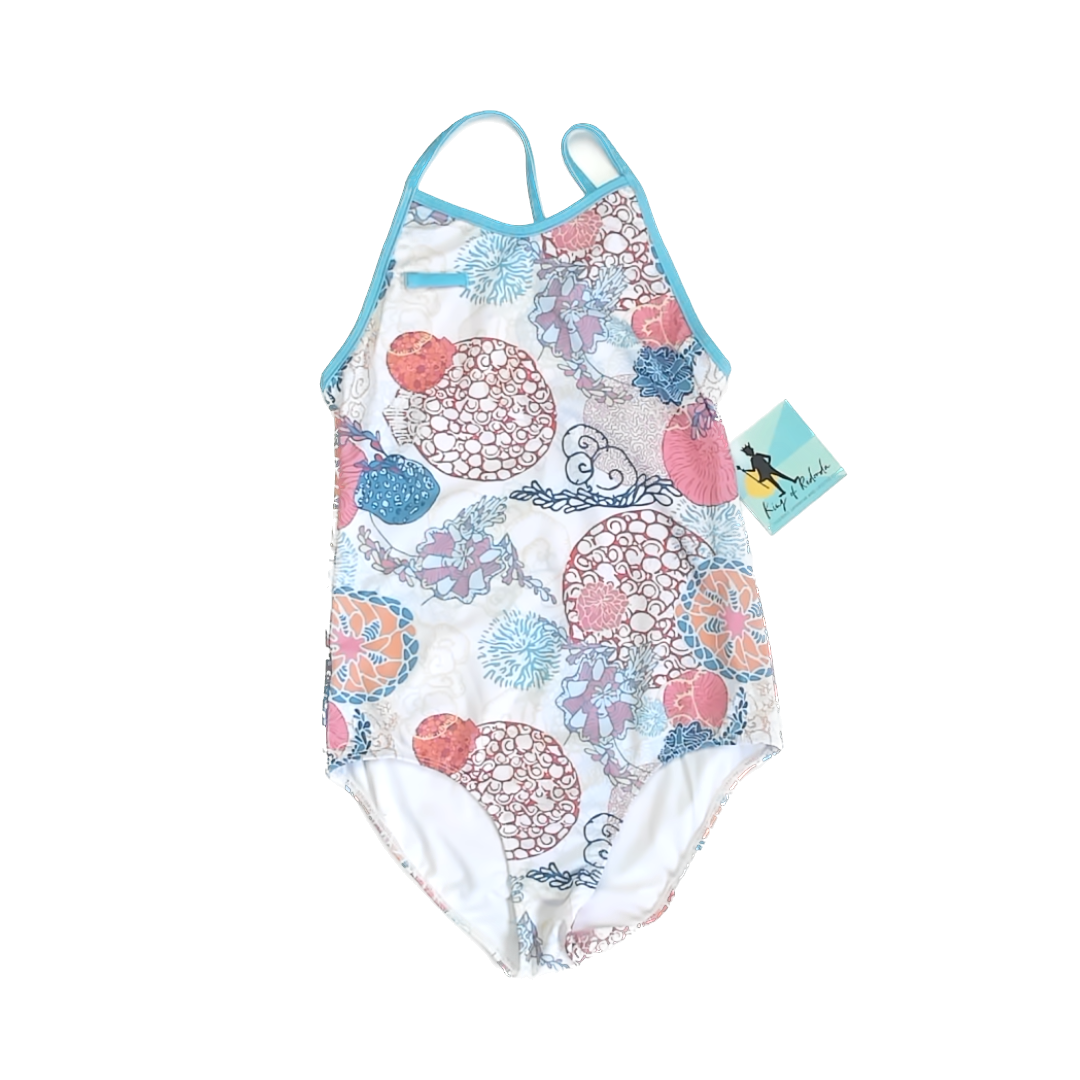 King of Redouda Girls Coral 1-piece Swimsuit Size: 14 Years Coral