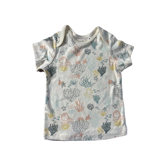 Little Lentil Unisex Coral T-Shirt Size: 18-24 months Coral