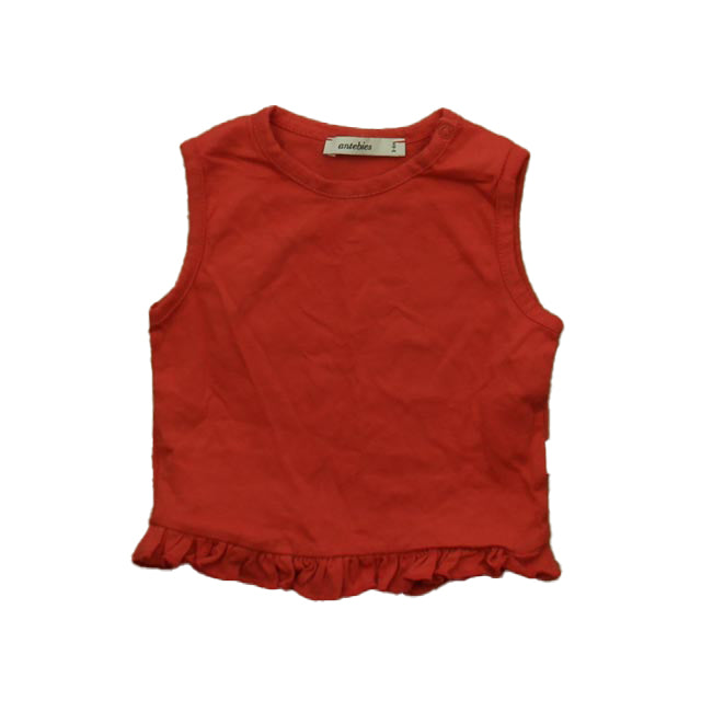 Antebies Girls Coral Tank Top Size: 3-6 Months Coral