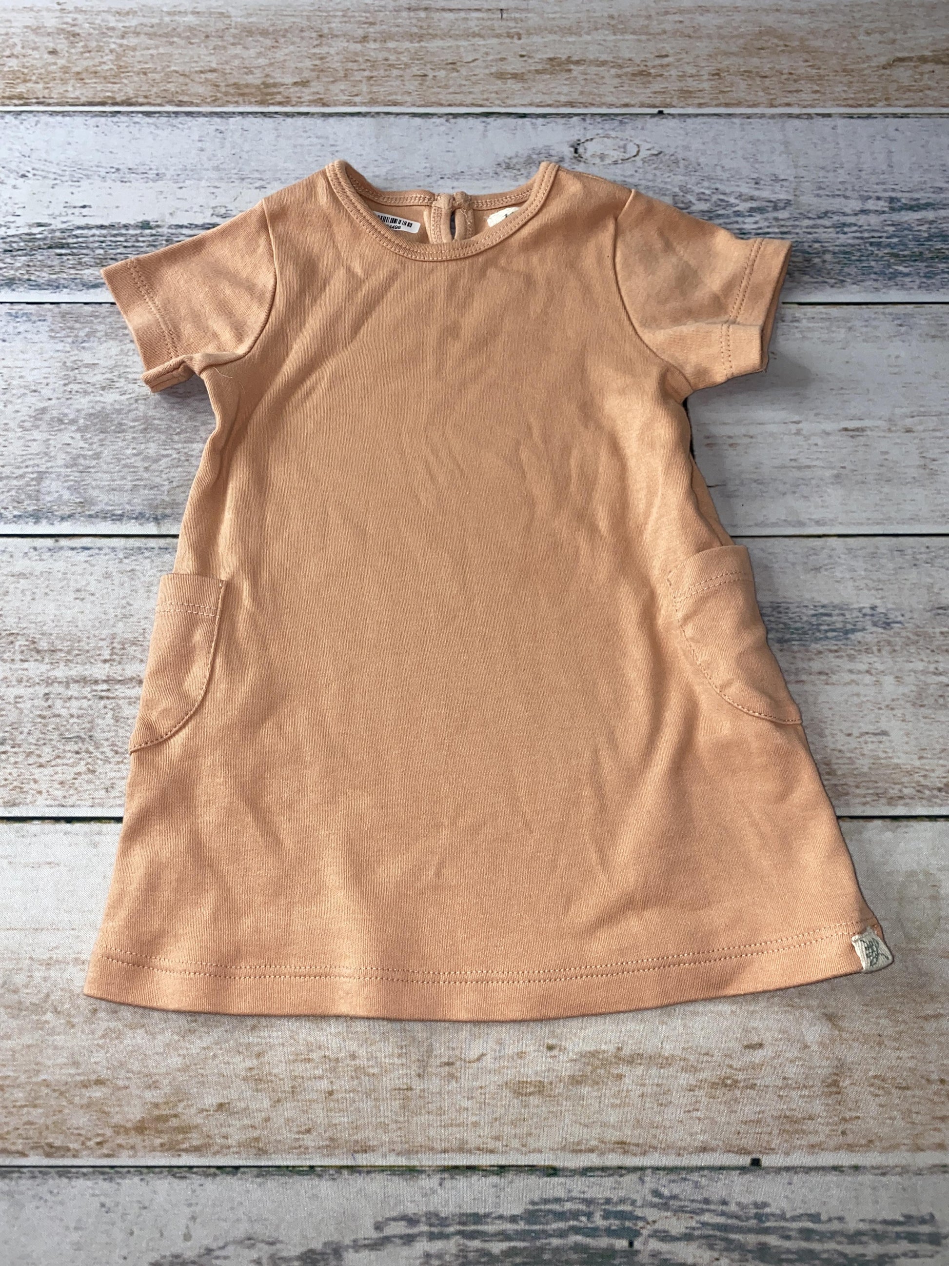 Little Lentil Girls Coral Dress Size: 9-12 Months Coral