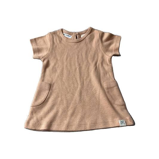 Little Lentil Girls Coral Dress Size: 0-3 months Coral