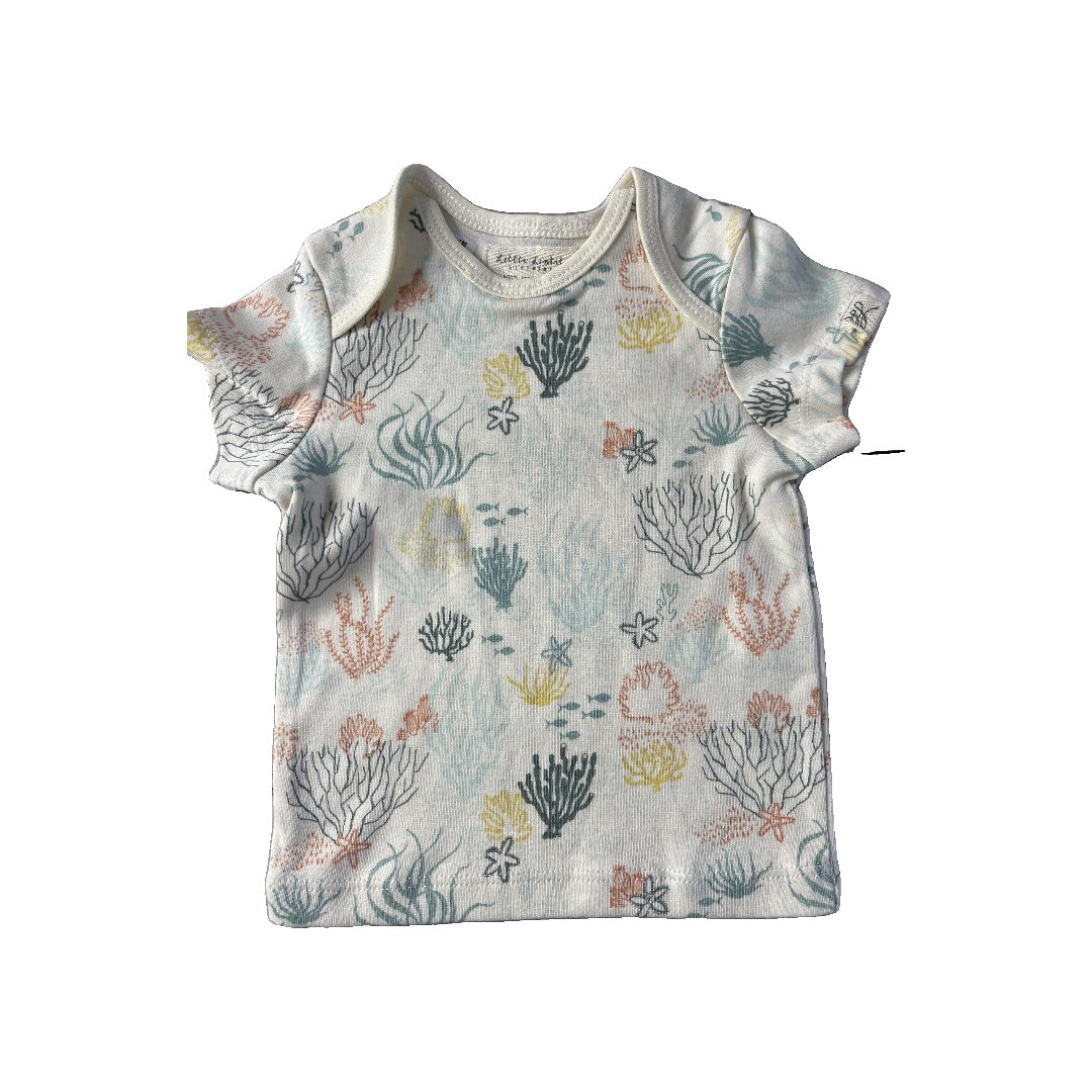 Little Lentil Unisex Coral T-Shirt Size: 6-12 months Coral