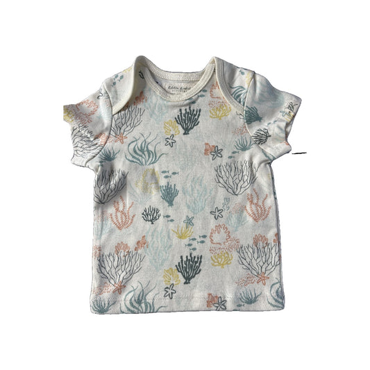 Little Lentil Unisex Coral T-Shirt Size: 6-12 months Coral