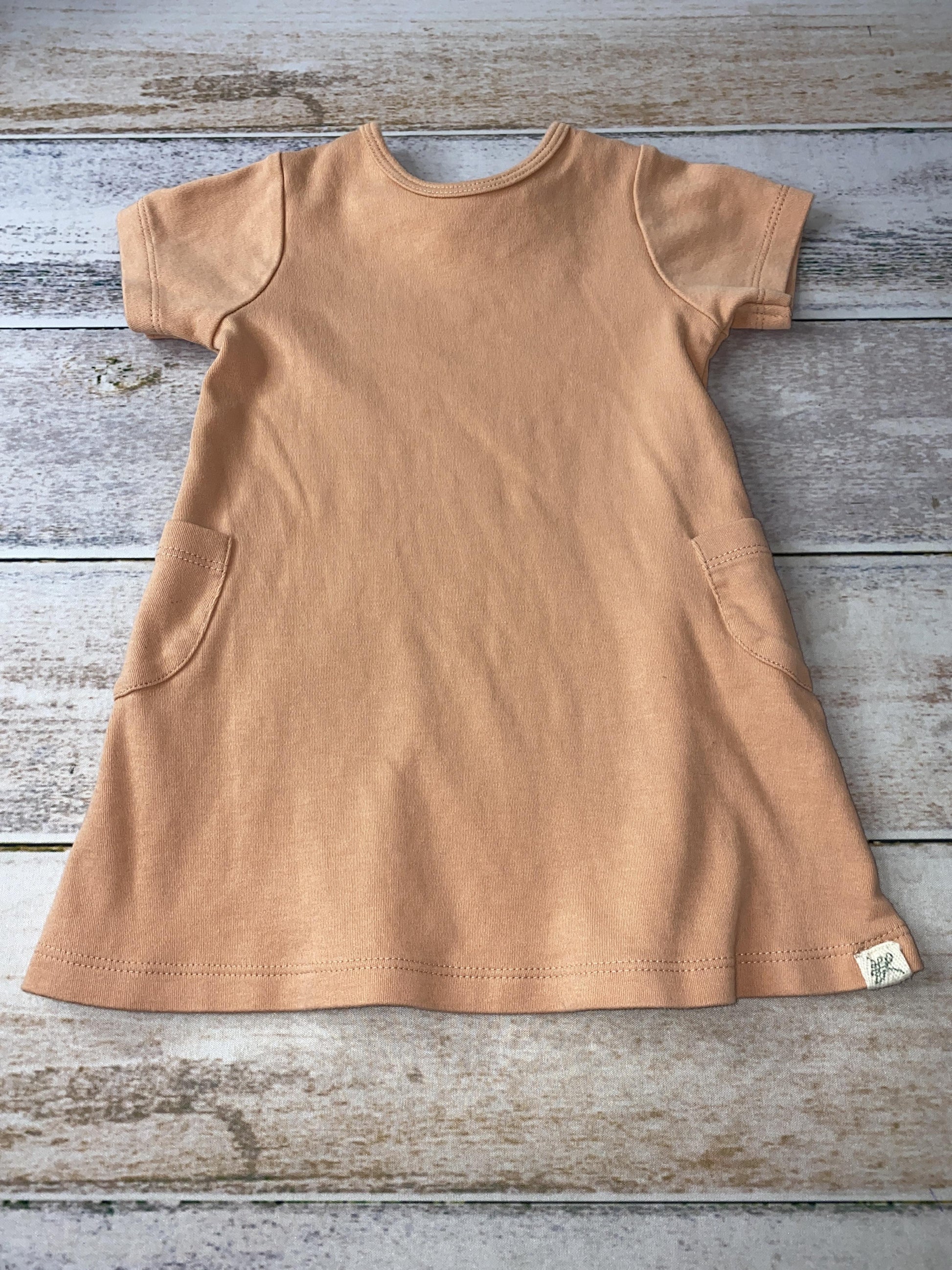 Little Lentil Girls Coral Dress Size: 12-18 months Coral