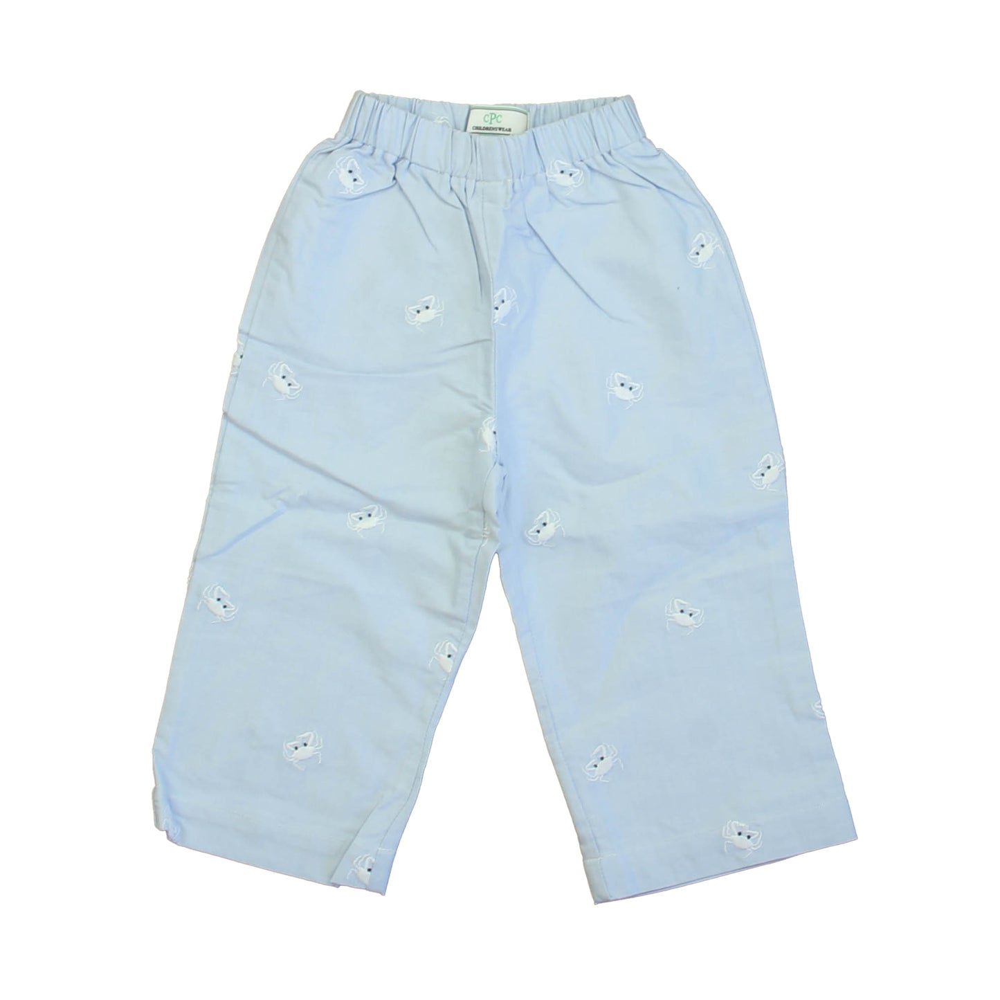 Classic Prep Boys Crabs on Blue Oxford Pants Size: 12-24 Months Crabs on Blue Oxford