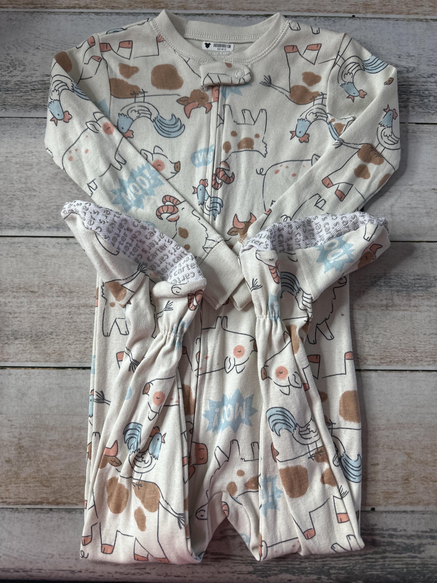 Carters Boys cream | animals Pajamas Size: 2T cream | animals