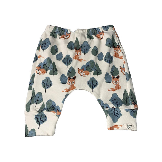 Little Lentil Boys cream | Army Green | Foxes Pants Size: Newborn cream | Army Green | Foxes