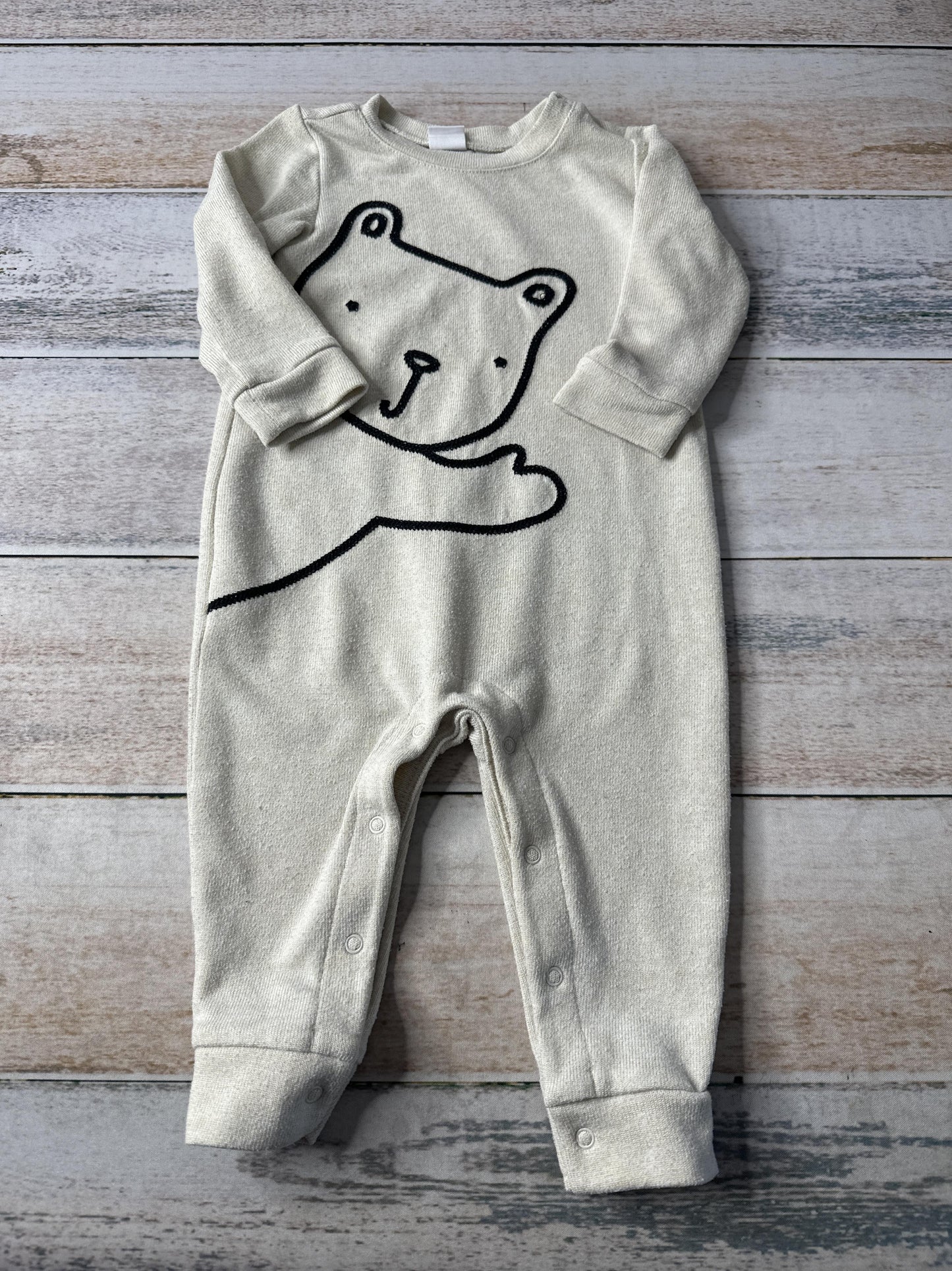 Gap Boys cream | bears | Black Long Sleeve Outfit Size: 6-12 months cream | bears | Black