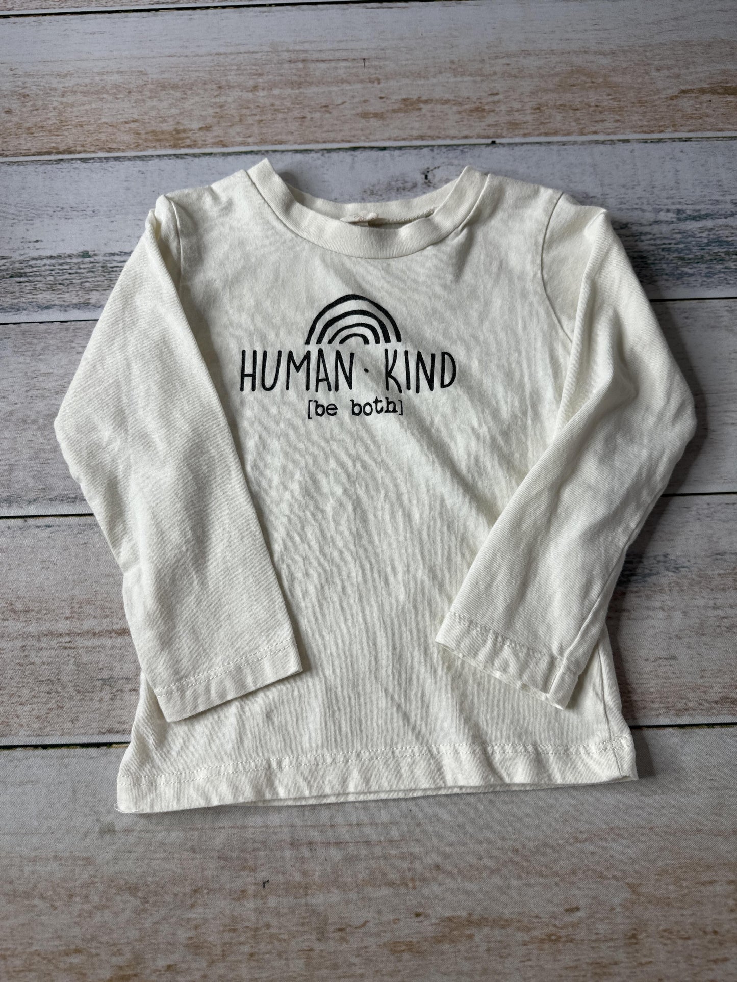 Tenth + Pine Unisex cream | Black Long Sleeve T-Shirt Size: 12-18 months cream | Black