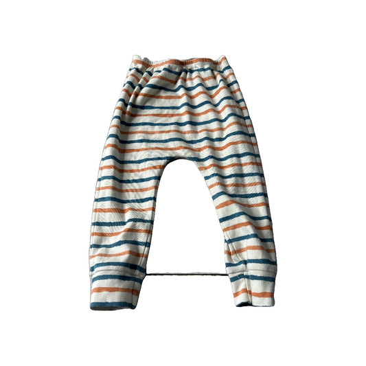 Little Lentil Unisex cream | Blue | orange | Striped Pants Size: 18-24 months cream | Blue | orange | Striped