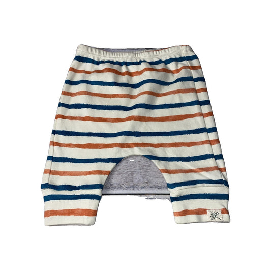 Little Lentil Unisex cream | Blue | orange | Striped Pants Size: Newborn cream | Blue | orange | Striped