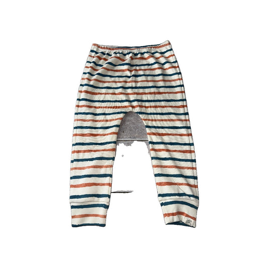 Little Lentil Unisex cream | Blue | orange | Striped Pants Size: 18-24 months cream | Blue | orange | Striped