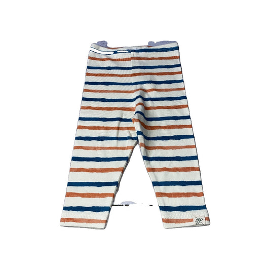 Little Lentil Unisex cream | Blue | orange | Striped Pants Size: Newborn cream | Blue | orange | Striped