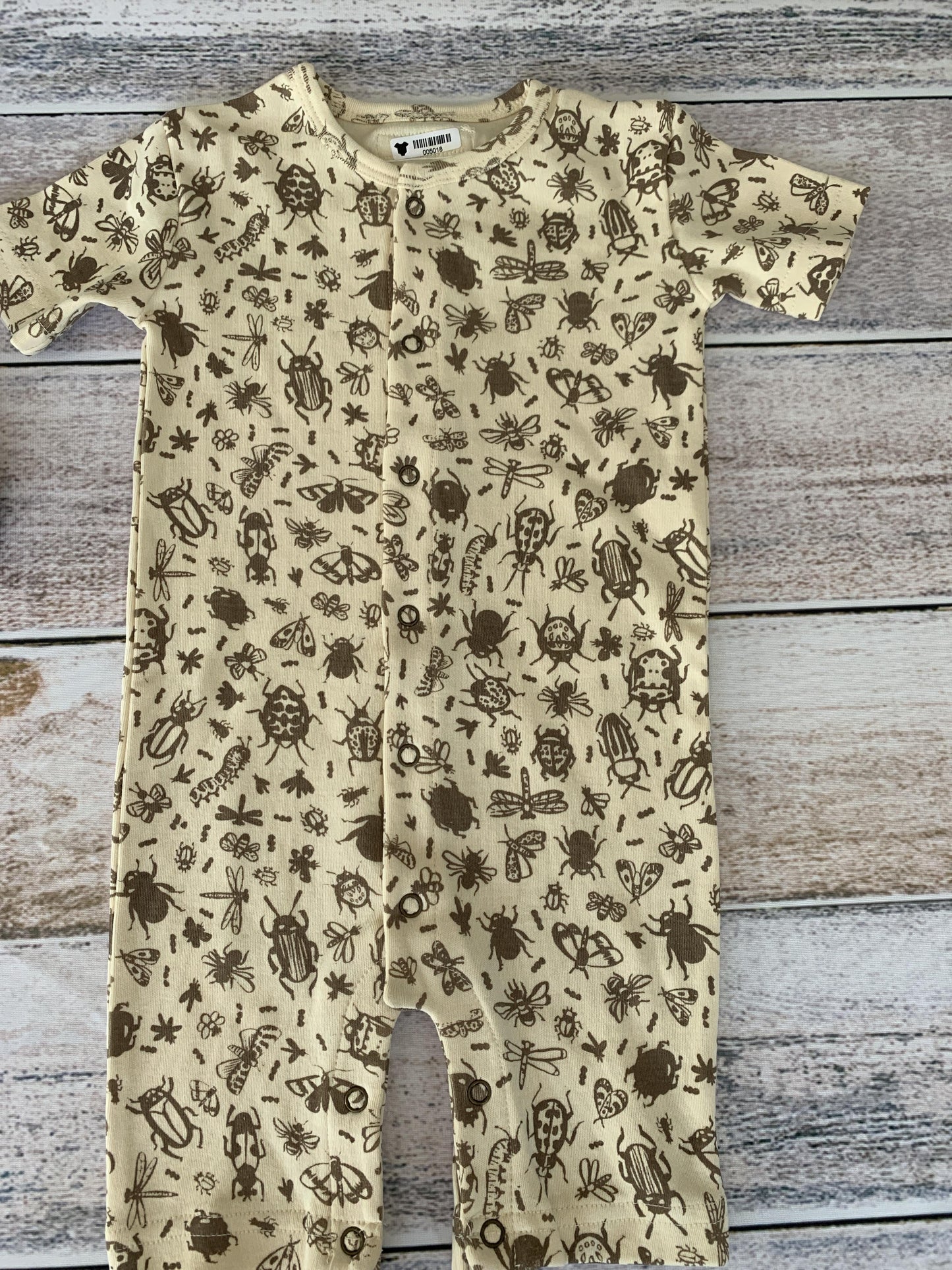L’oved Baby Boys cream | Brown | Bugs Romper Size: 9-12 Months cream | Brown | Bugs