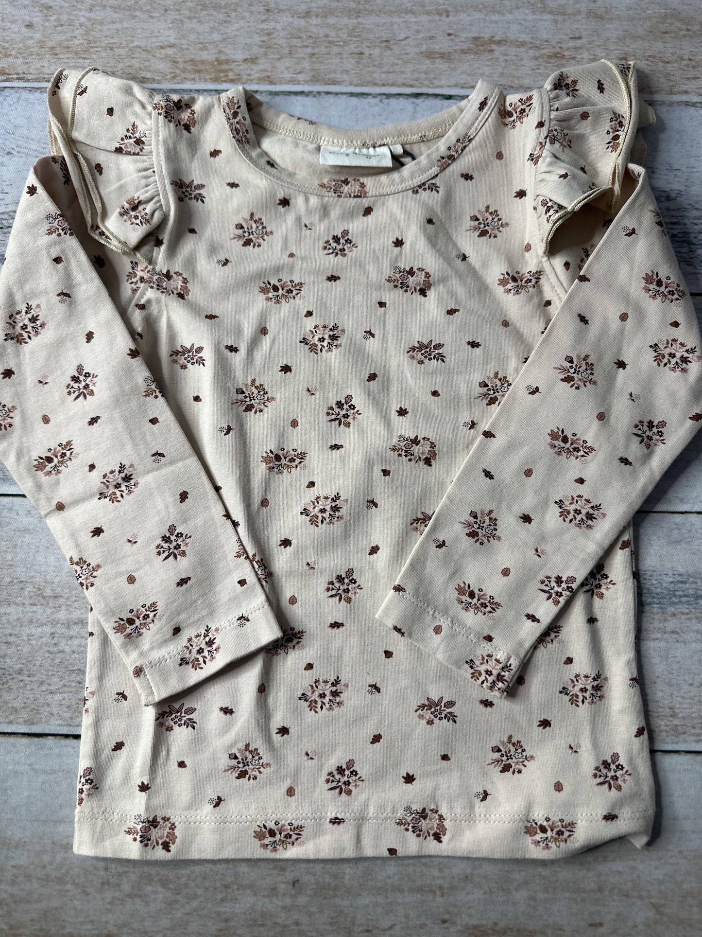 City Mouse Girls cream | Brown Long Sleeve T-Shirt Size: 3T cream | Brown