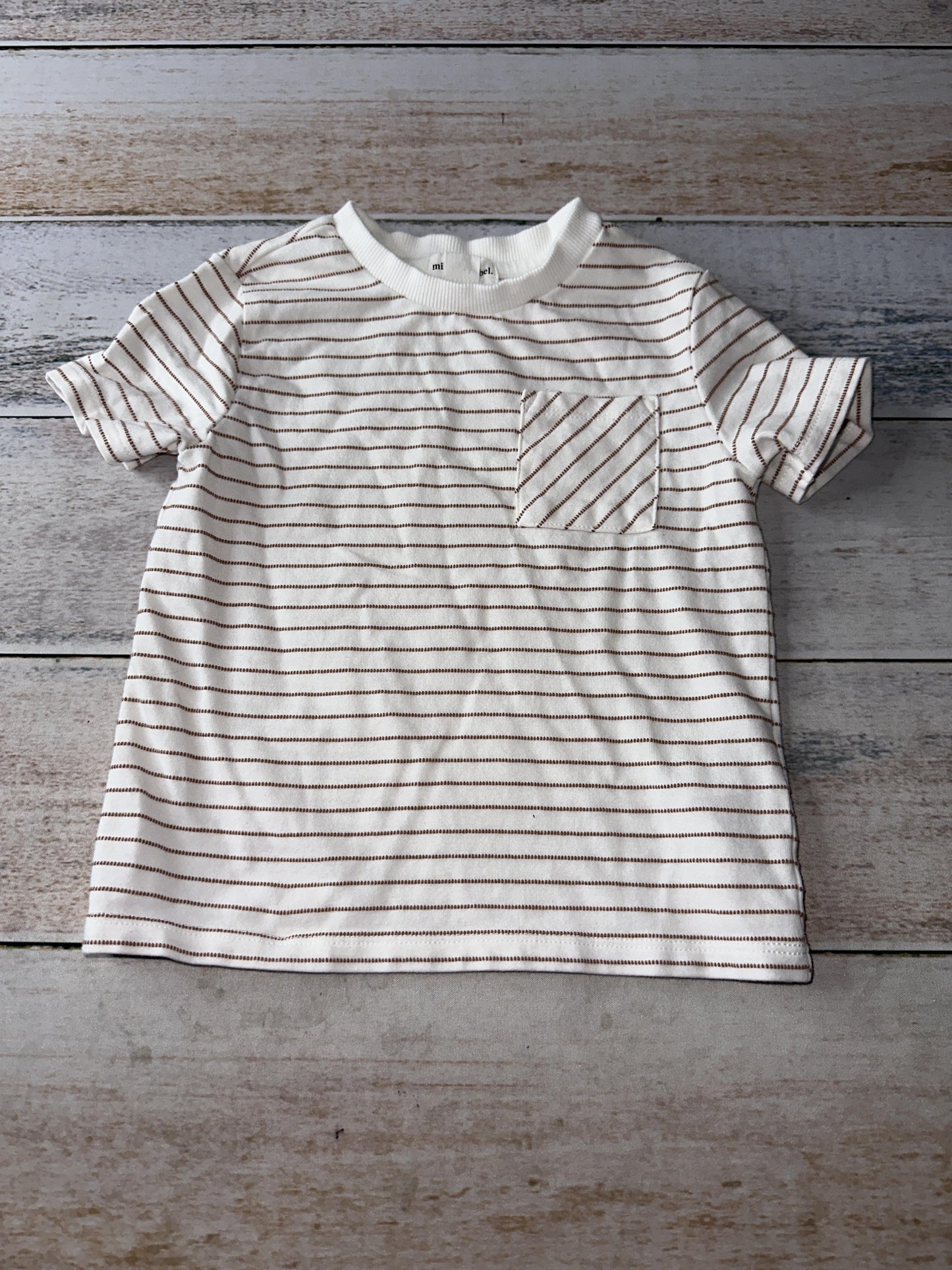 Miles Boys cream | Burgundy | Stripe T-Shirt Size: 2T cream | Burgundy | Stripe