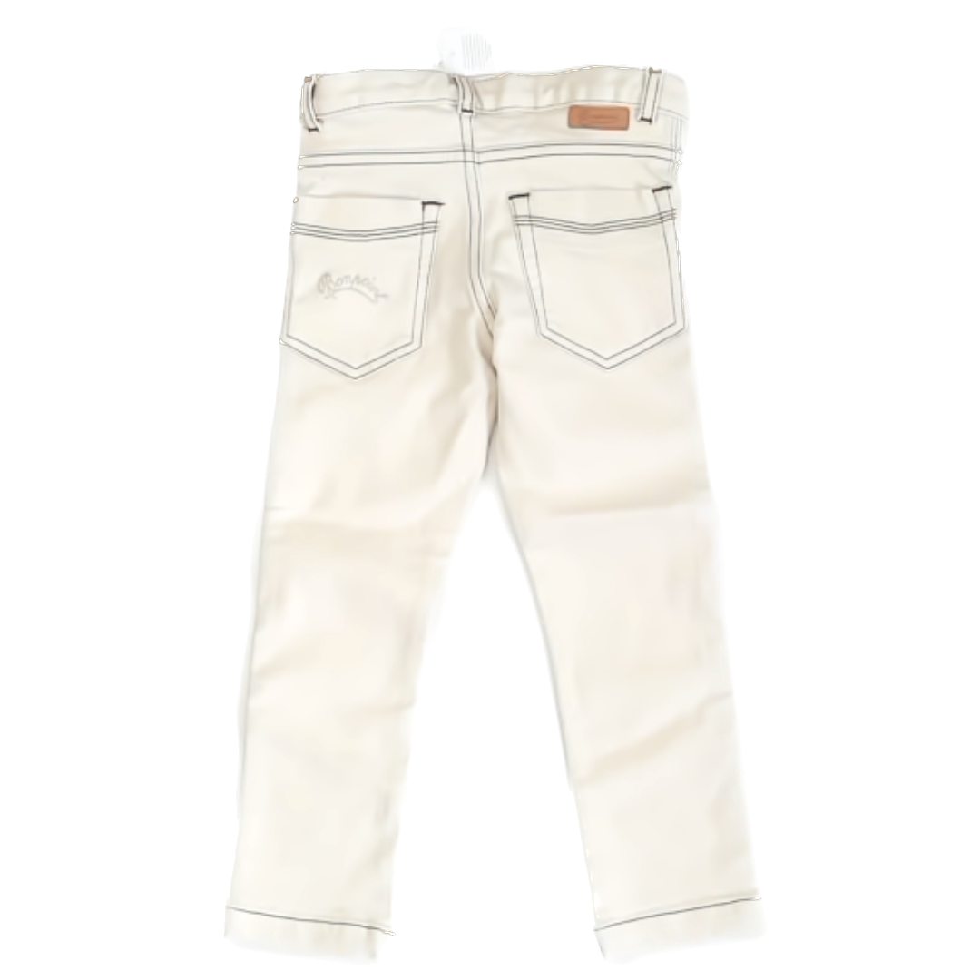 Bonpoint Girls Cream Denim Jeans Size: 4T Cream Denim