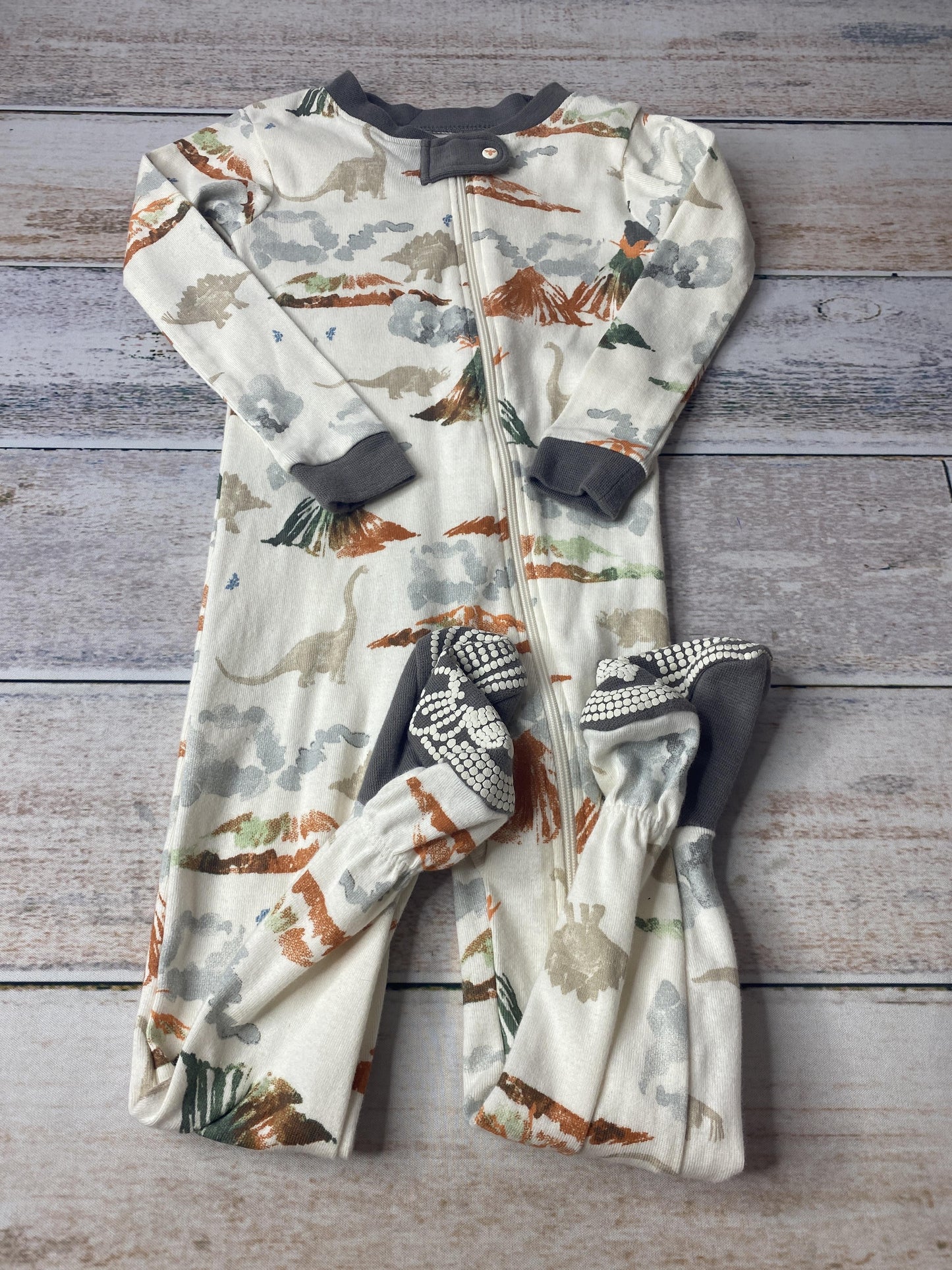 Burt's Bees Boys cream | Dinosaur Pajamas Size: 18 months cream | Dinosaur