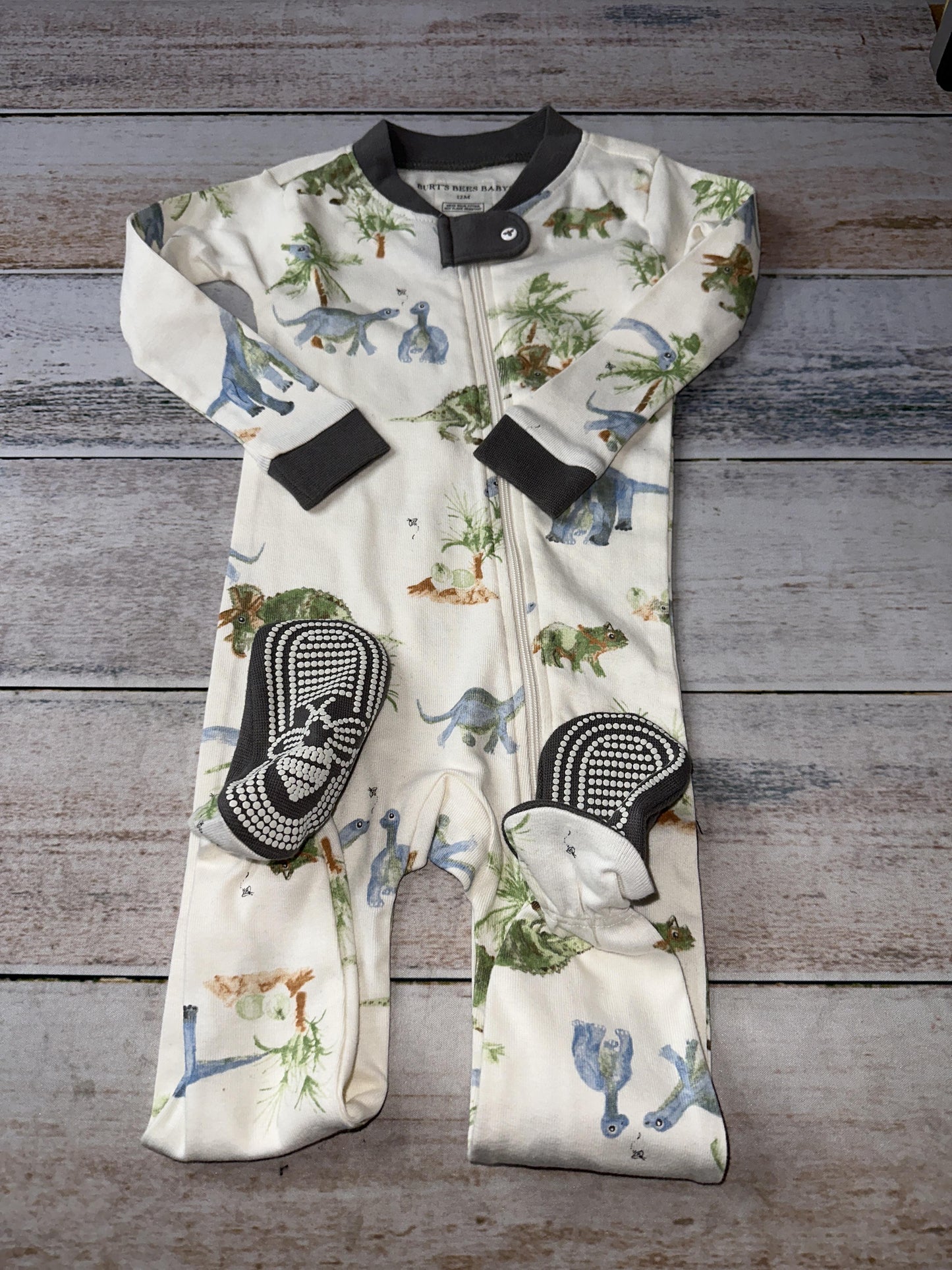 Burt's Bees Boys cream | Dinosaur Pajamas Size: 12 months cream | Dinosaur