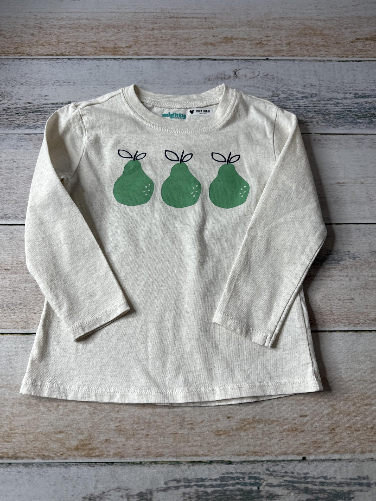 Mighty Goods Unisex cream | green | Fruit Long Sleeve T-Shirt Size: 2T cream | green | Fruit