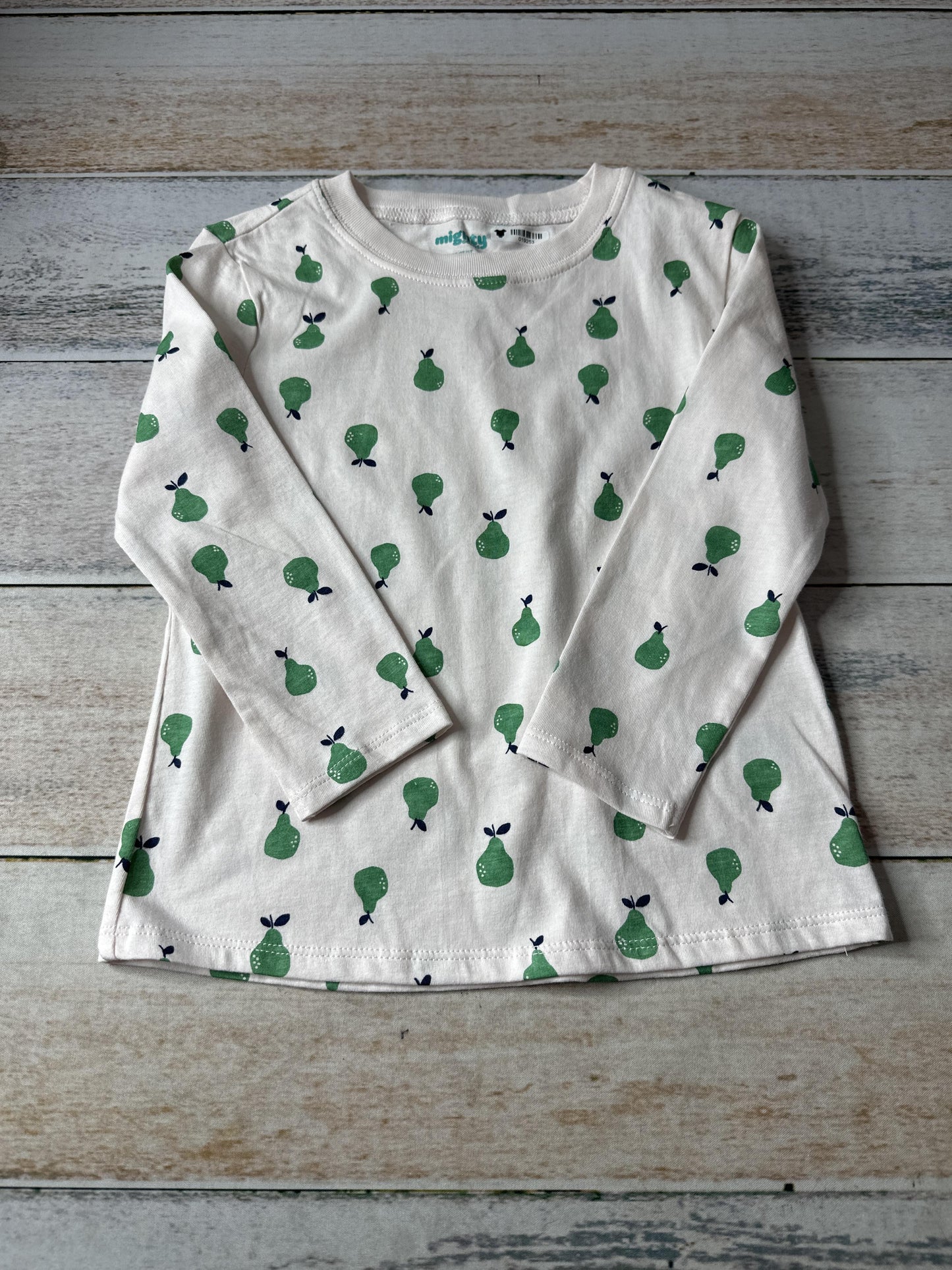Mighty Goods Unisex cream | green | Fruit Long Sleeve T-Shirt Size: 2T cream | green | Fruit