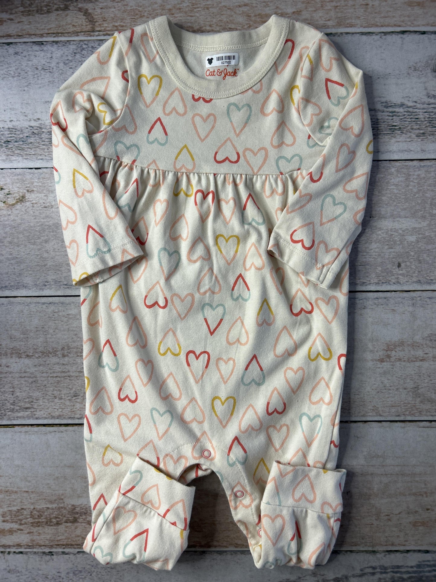 Girls cream | Hearts Long Sleeve Outfit Size: 6-9 months cream | Hearts