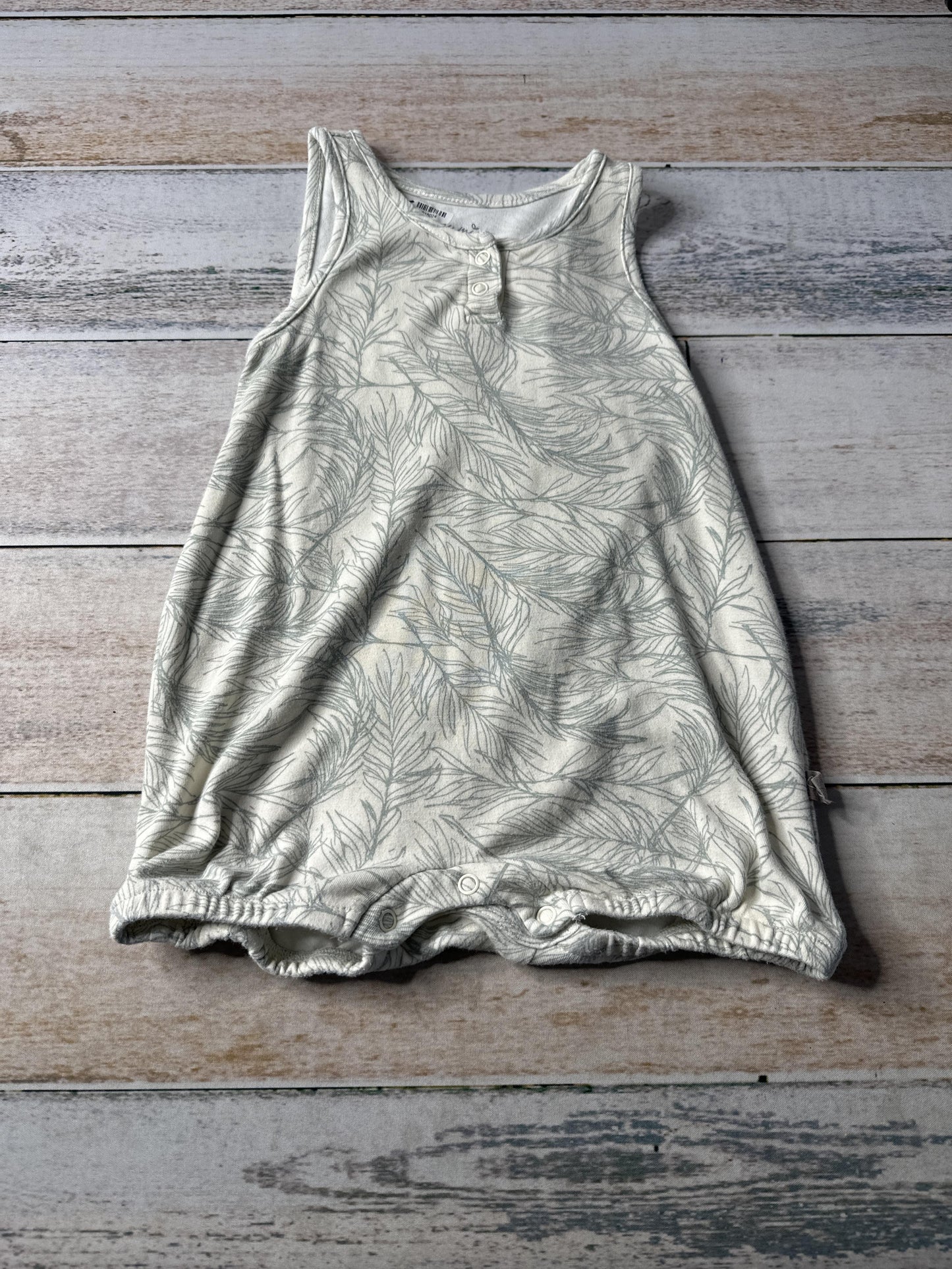Goumi Unisex cream | Leaves | Sage Romper Size: 2T cream | Leaves | Sage