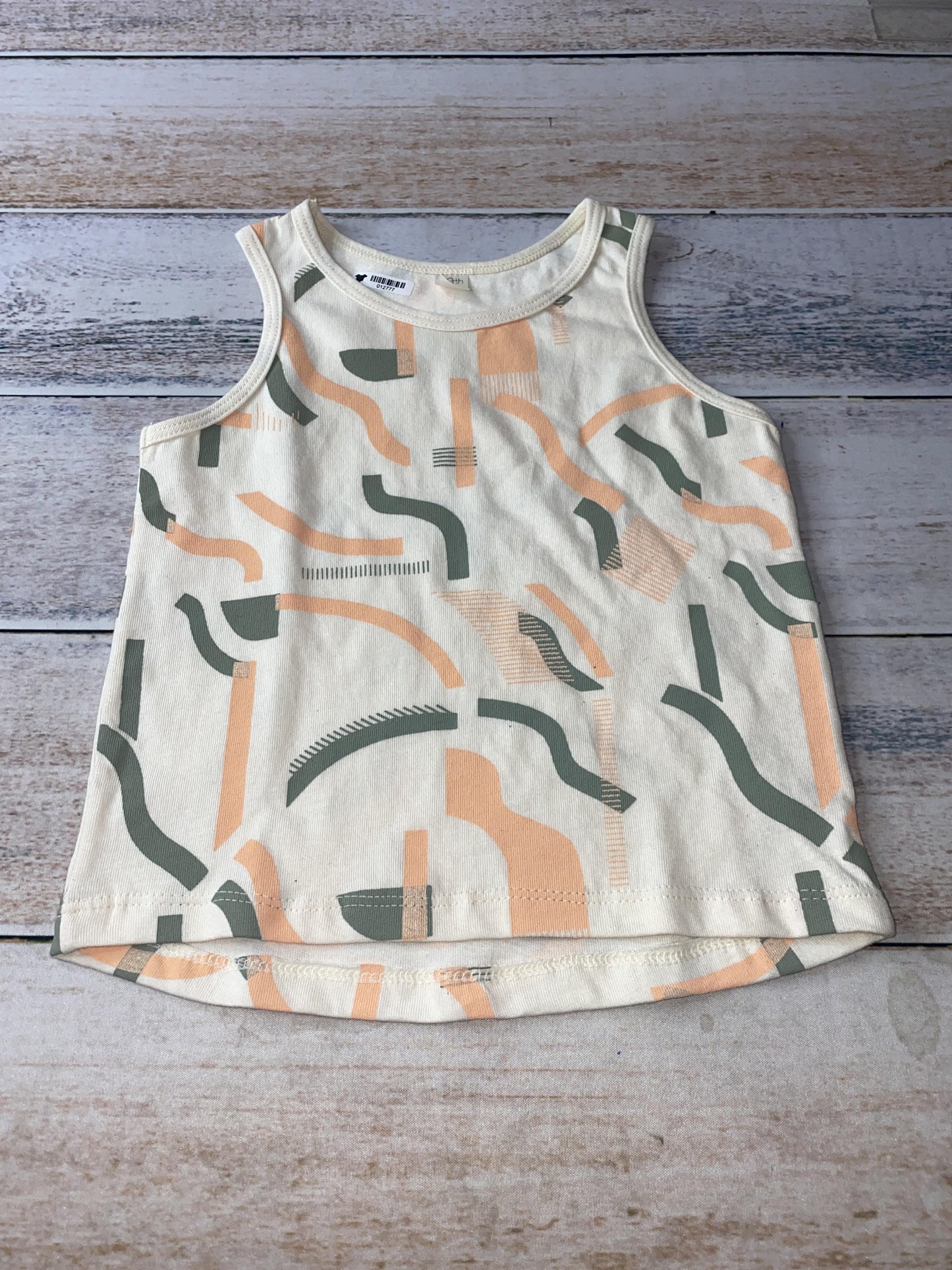 North to West Unisex cream | light green | Coral | Pattern Tank Top Size: 18-24 months cream | light green | Coral | Pattern