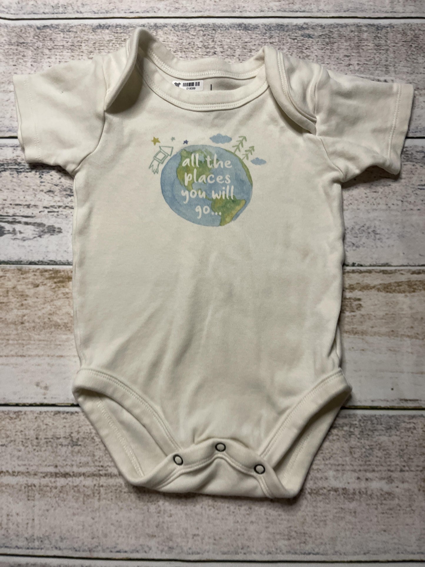 Finn + Emma Boys cream | light green | Light Blue Onesie Size: 9-12 Months cream | light green | Light Blue