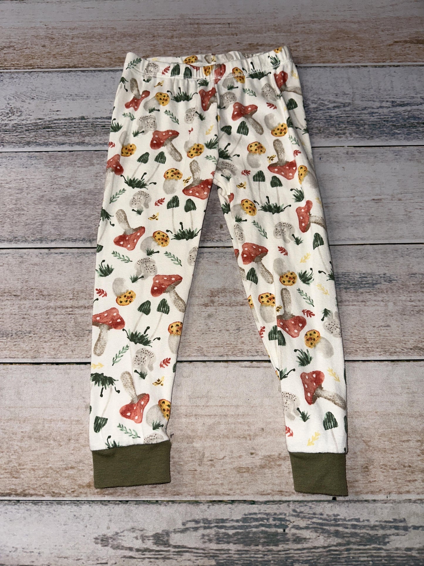 Burt's Bees Unisex cream | Mushrooms Pajamas Size: 3T cream | Mushrooms