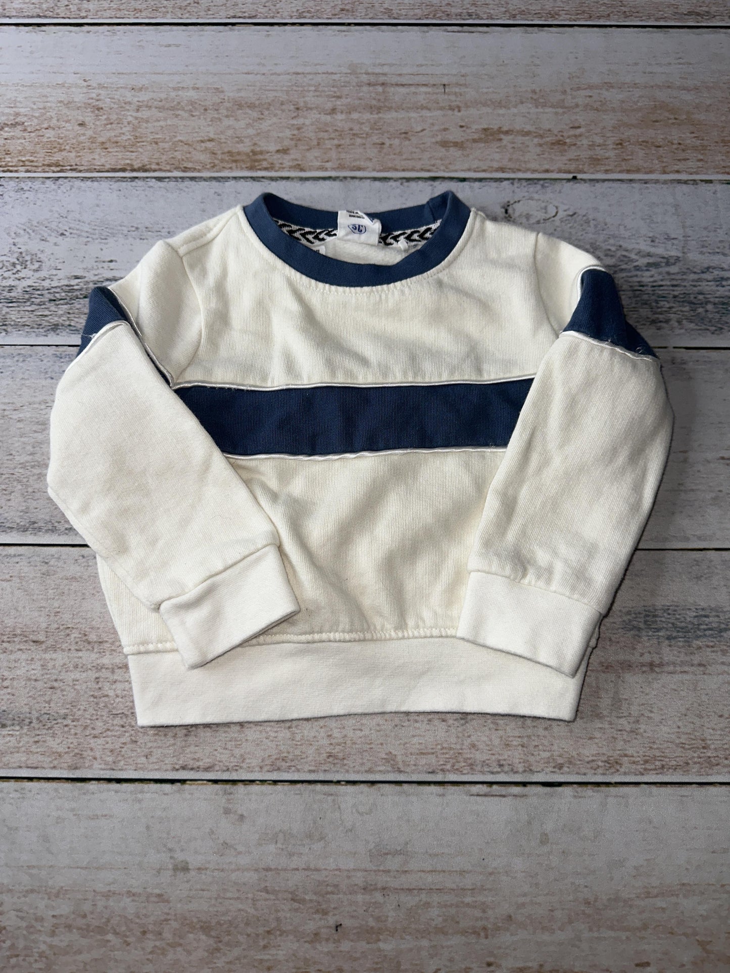 Sovereign Code Boys cream | Navy Blue Sweater Size: 12 months cream | Navy Blue