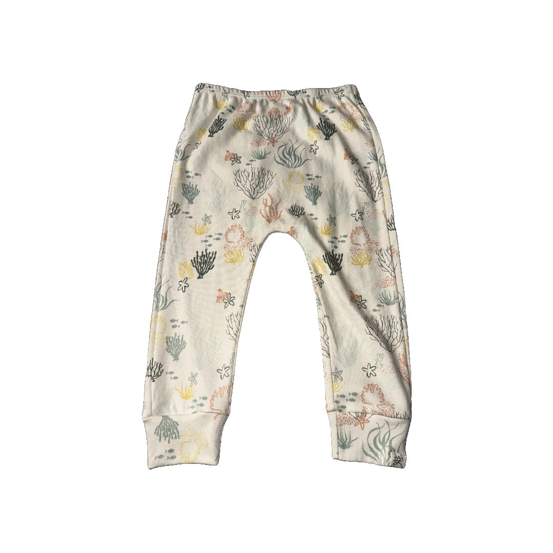 Little Lentil Unisex cream | orange | Army Green Pants Size: 18-24 months cream | orange | Army Green