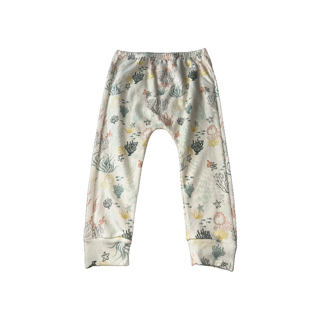 Little Lentil Unisex cream | orange | Army Green Pants Size: 18-24 months cream | orange | Army Green