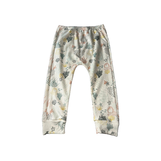 Little Lentil Unisex cream | orange | Army Green Pants Size: 18-24 months cream | orange | Army Green