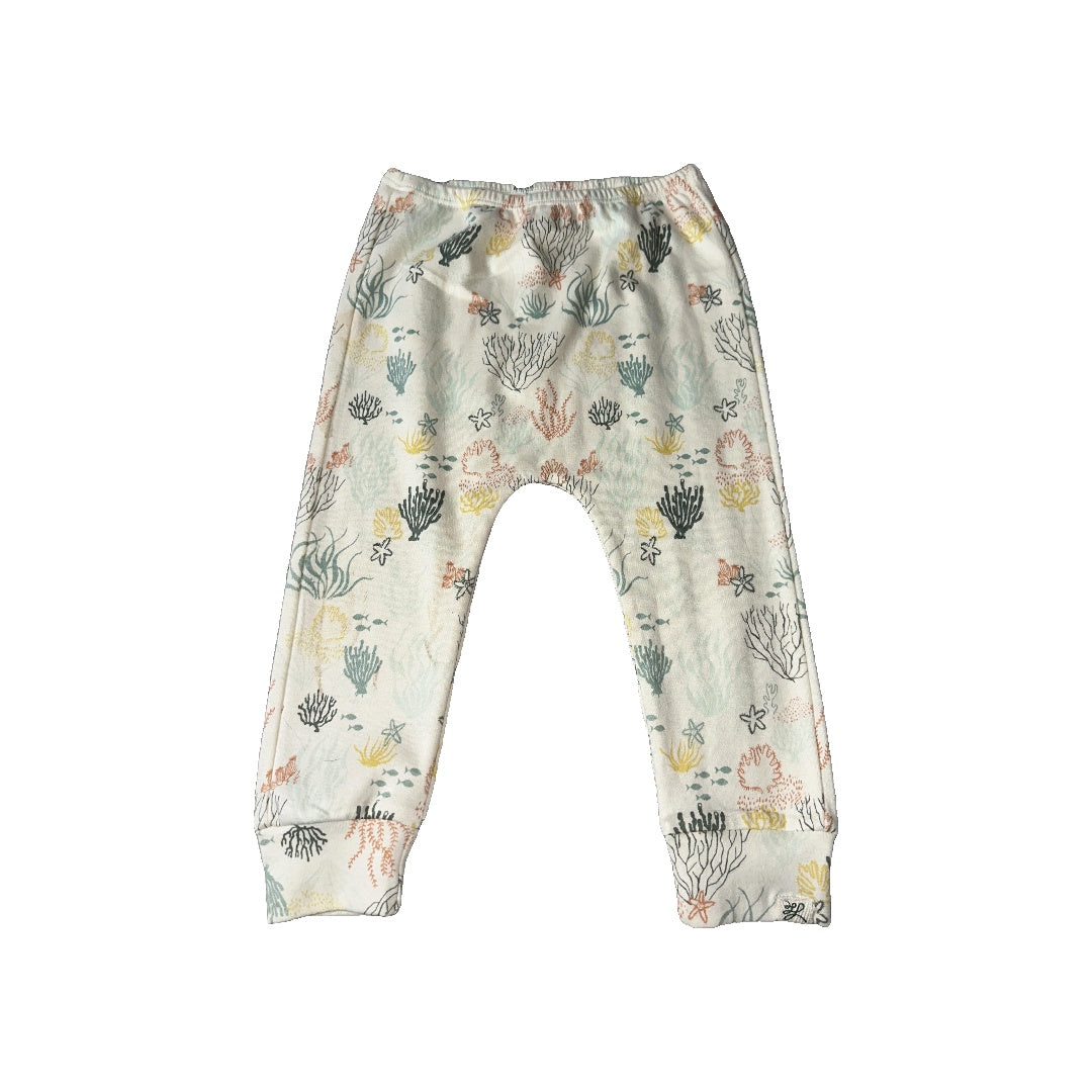 Little Lentil Unisex cream | orange | Army Green Pants Size: 18-24 months cream | orange | Army Green