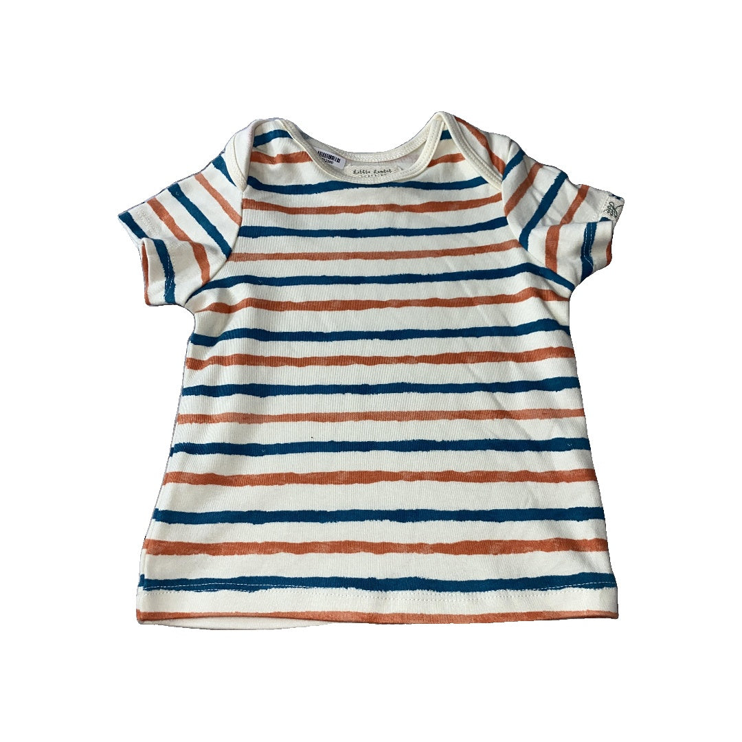 Little Lentil Unisex cream | orange | Light Blue T-Shirt Size: 18-24 months cream | orange | Light Blue