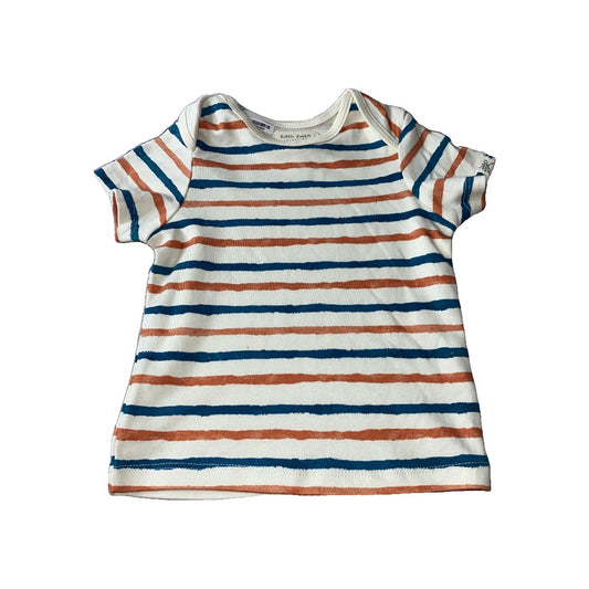 Little Lentil Unisex cream | orange | Light Blue T-Shirt Size: 18-24 months cream | orange | Light Blue