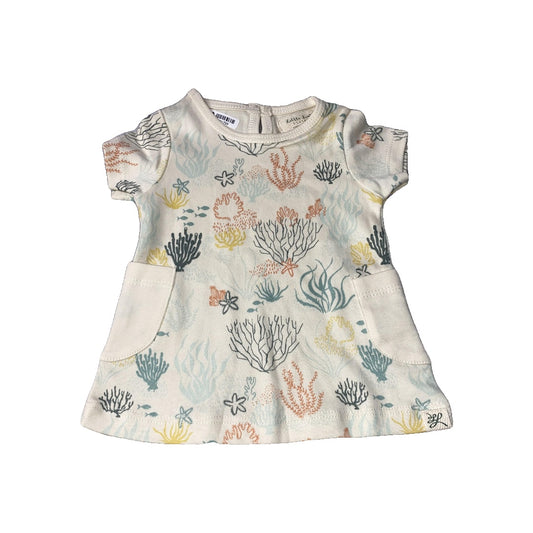 Little Lentil Girls cream | orange | Yellow Dress Size: Newborn cream | orange | Yellow