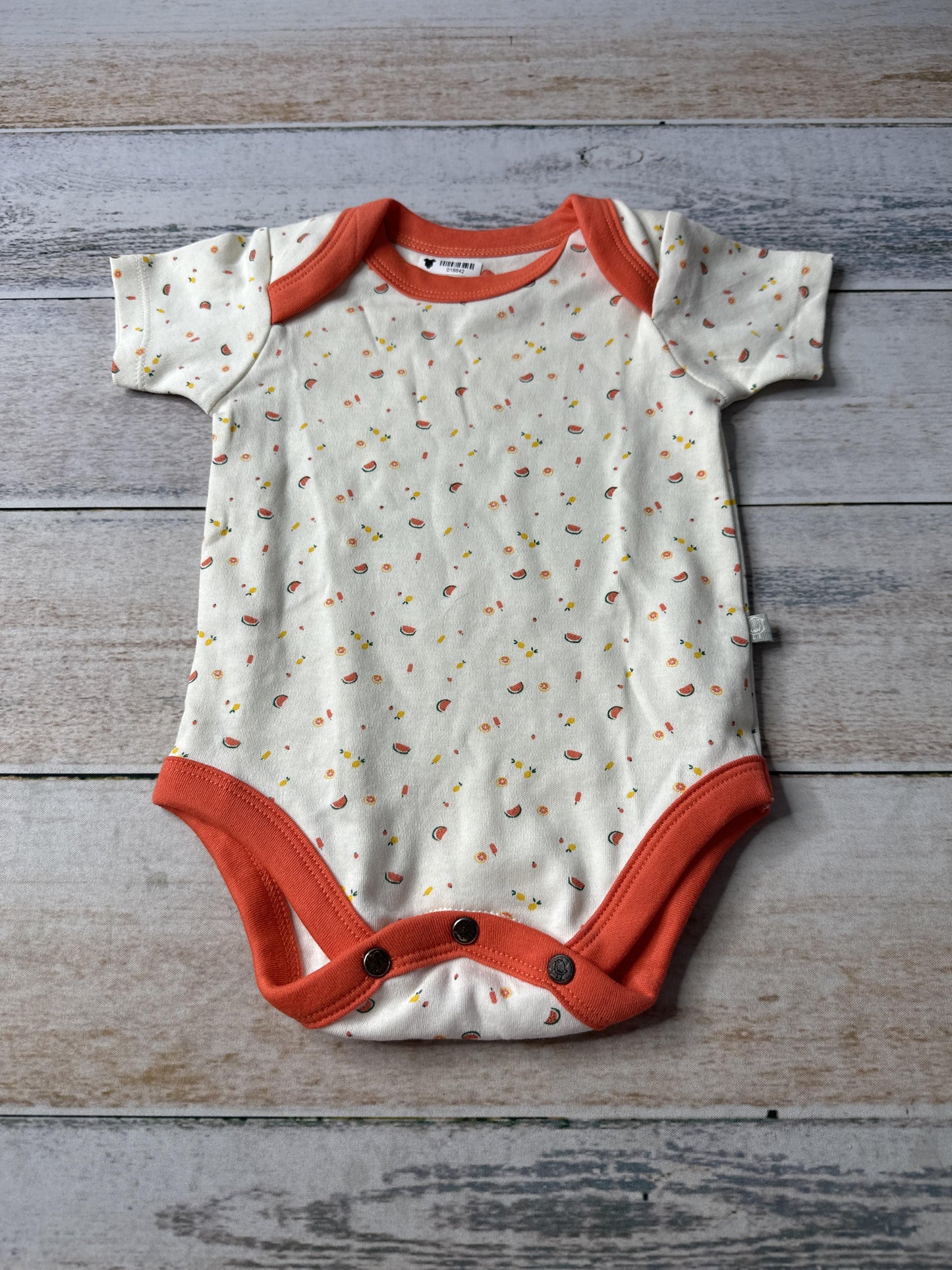 Finn + Emma Unisex cream | orange Onesie Size: 3-6 months cream | orange