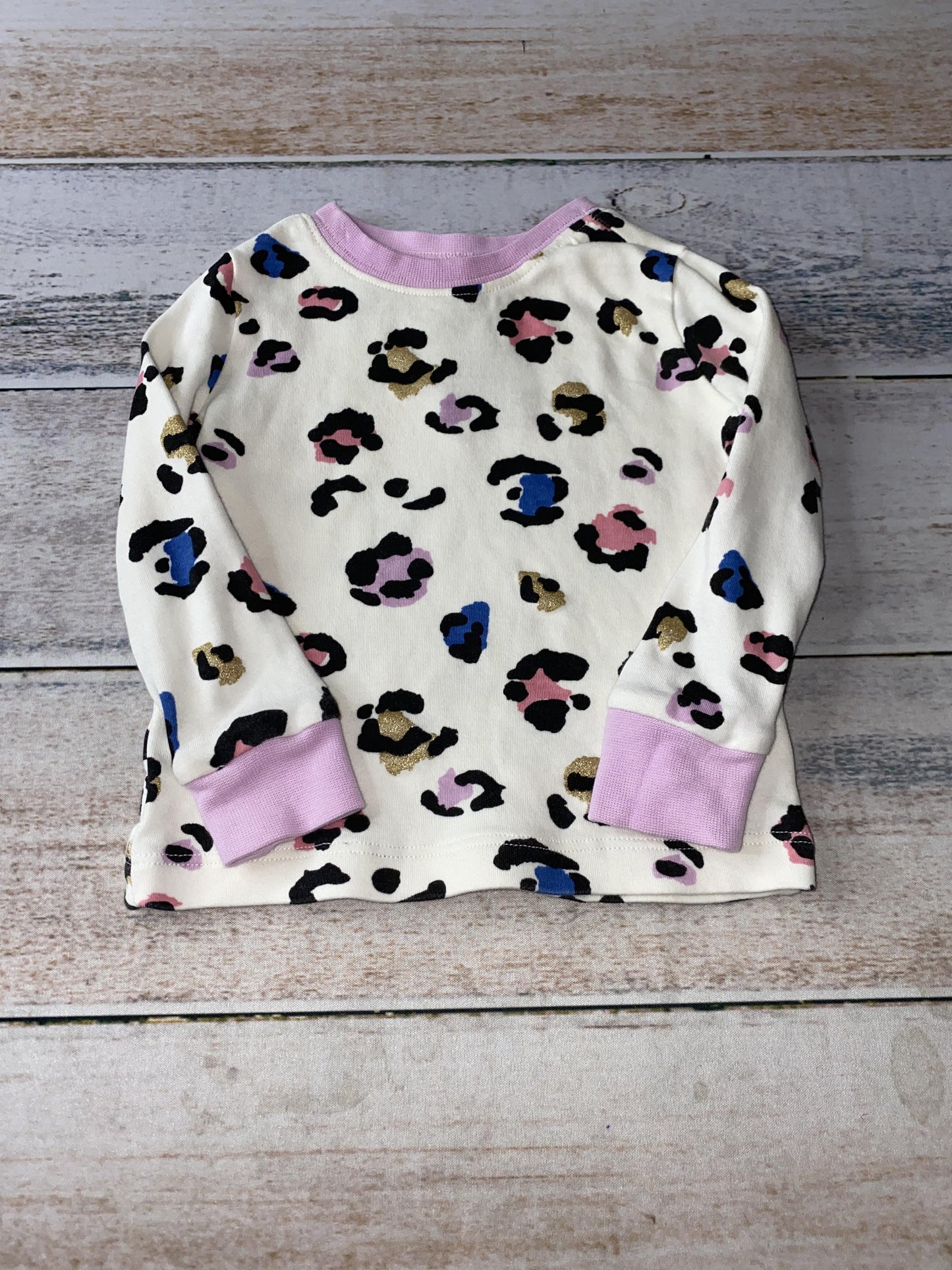 Tucker + Tate Girls cream | pink | purple | Leopard print Pajamas Size: 6-12 months cream | pink | purple | Leopard print