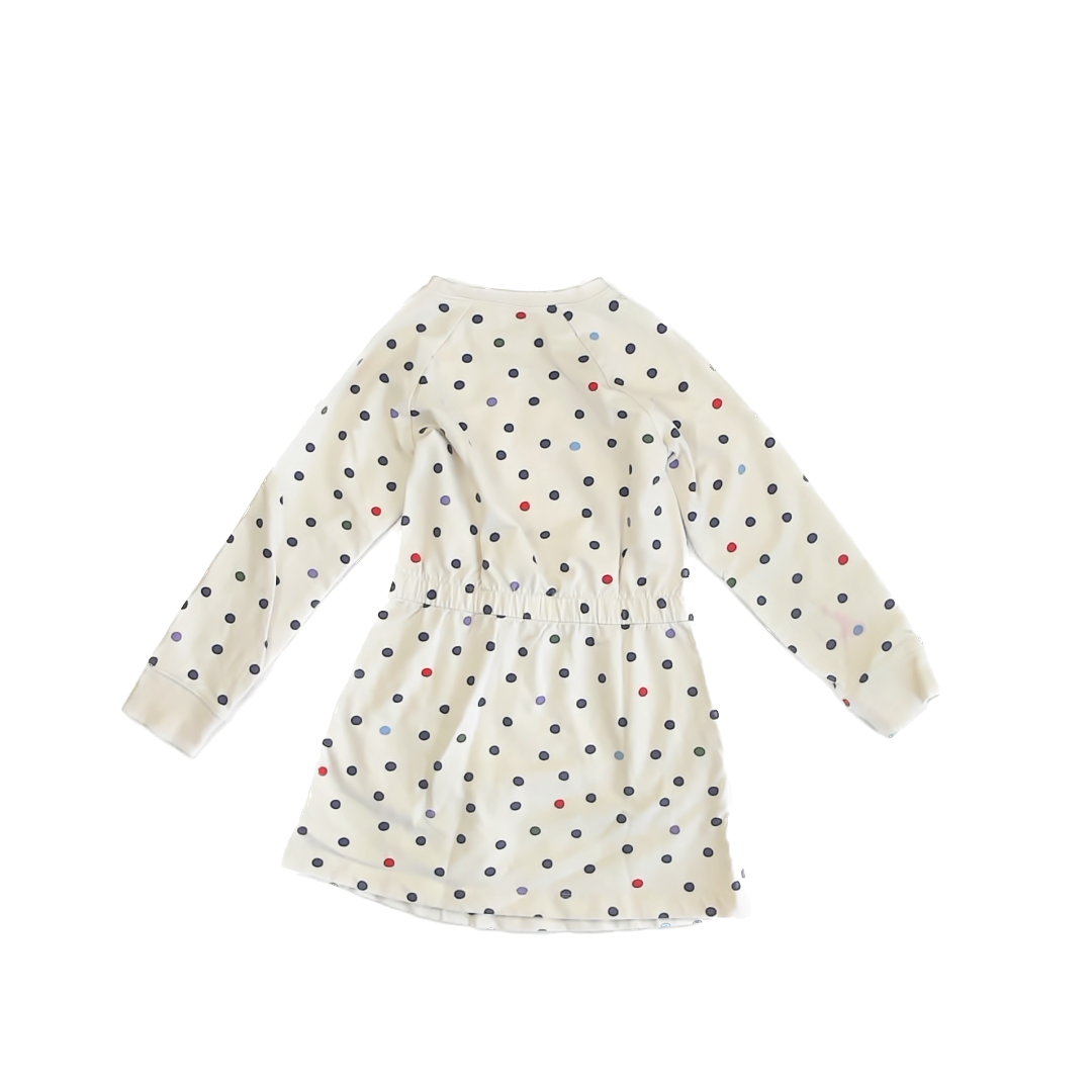 Primary Girls Cream | Polka Dot Dress Size: 6-7 Years Cream | Polka Dot